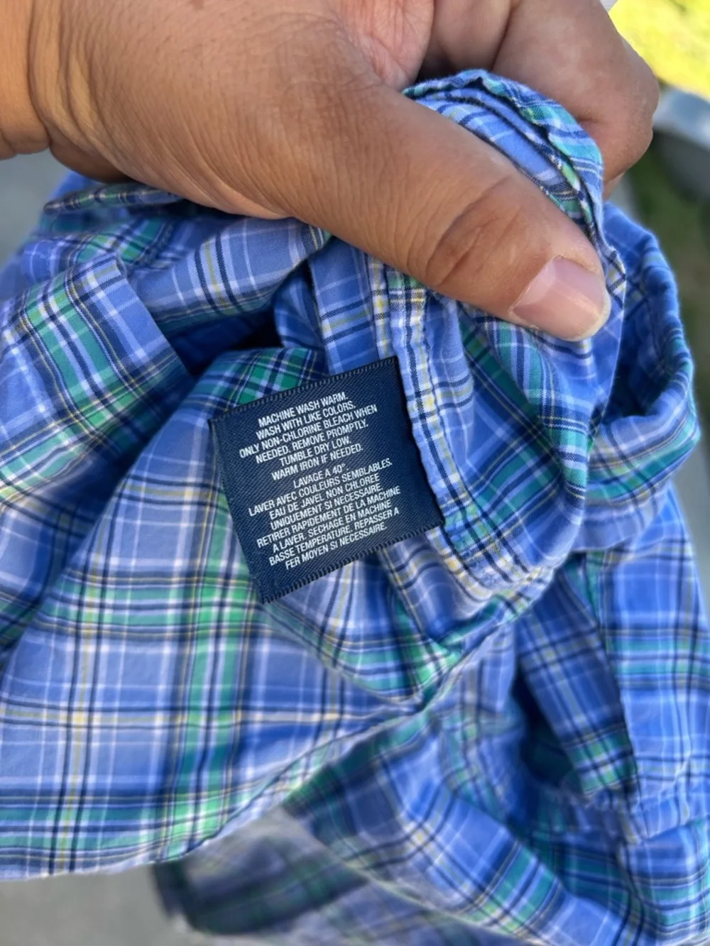 Polo by Ralph Lauren Blue & Green Plaid Button-Down Shirt